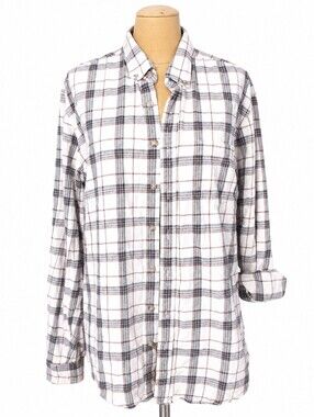 🍁  Eddie Bauer Classic Fit 100% Cotton Plaid Button Down Shirt Men's
